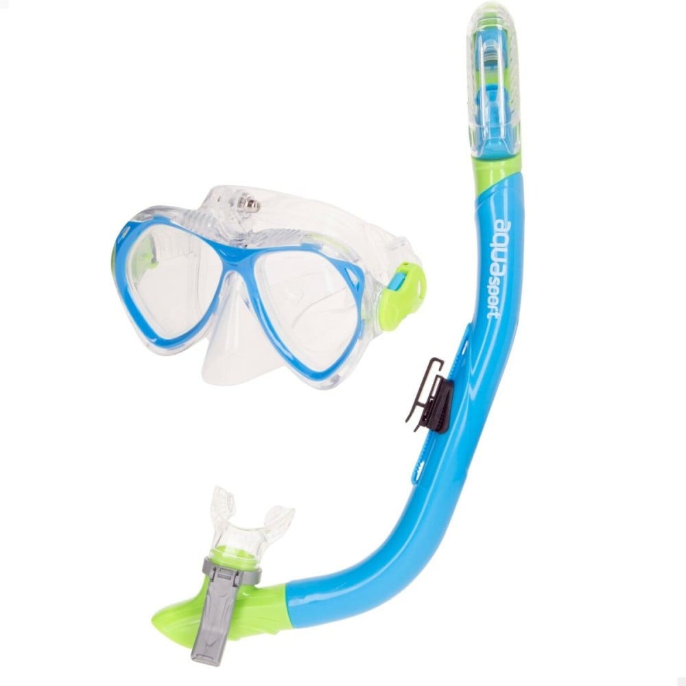 Snorkel Goggles and Tube for Children AquaSport Blue (2 Units)