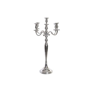 Kerzenleuchter Home ESPRIT Silberfarben Aluminium Verchromt 42 x 42 x 70 cm