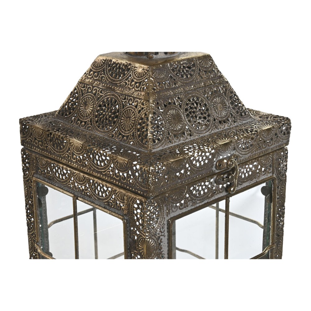 Straßenbeleuchtung Home ESPRIT Gold Metall Kristall Araber 26 x 26 x 53 cm (2 Stücke)