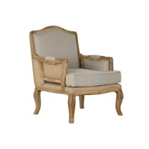 Armchair Home ESPRIT White Natural Mango wood 72 x 80 x 95 cm