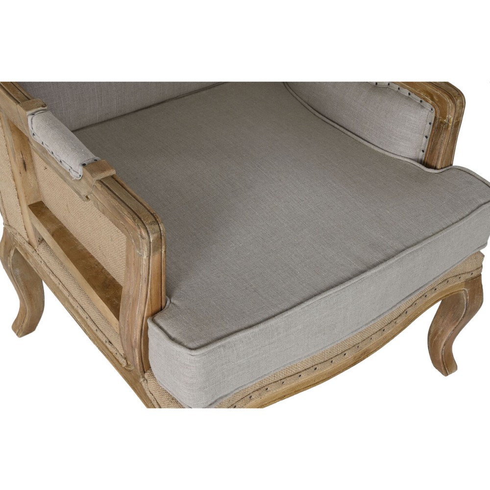 Armchair Home ESPRIT White Natural Mango wood 72 x 80 x 95 cm