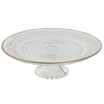 Assiette plate Home ESPRIT Transparent Doré Verre 29 x 29 x 9,2 cm