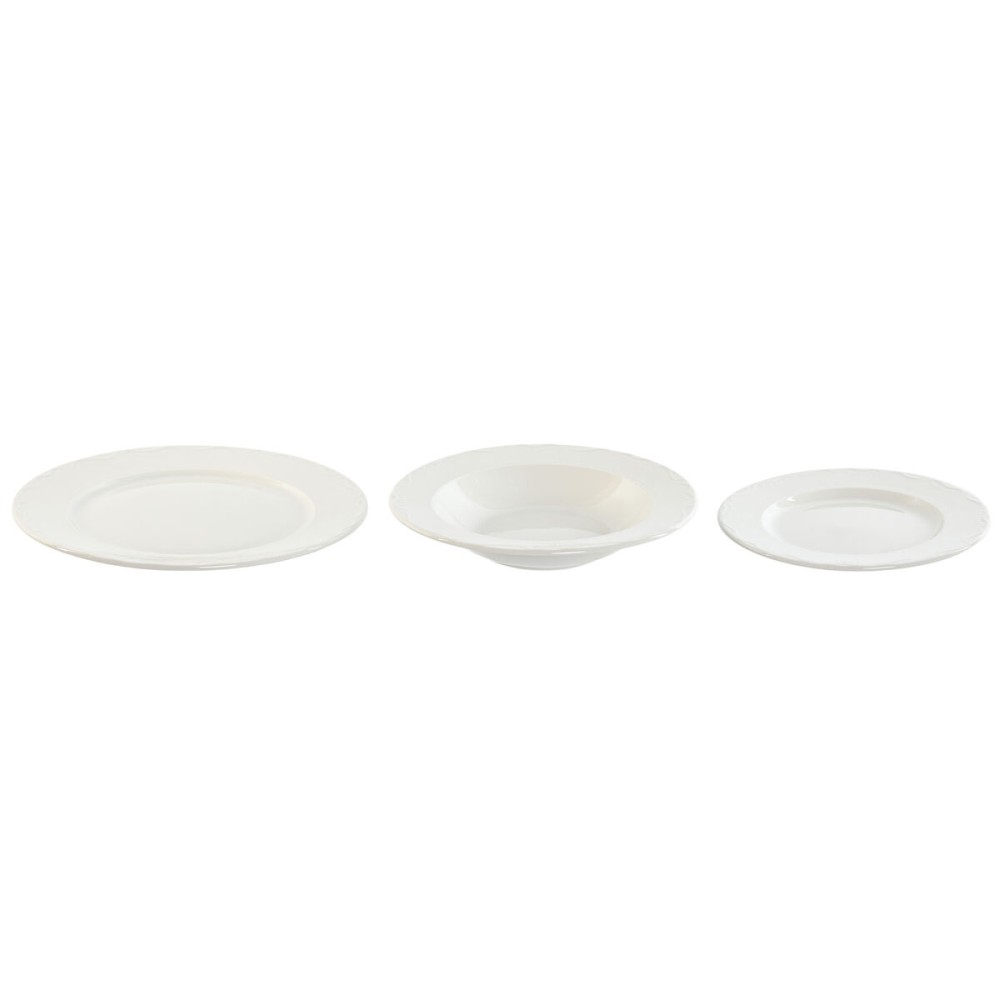 Service de Vaisselle Home ESPRIT Blanc Porcelaine 27 x 27 x 2 cm 18 Pièces