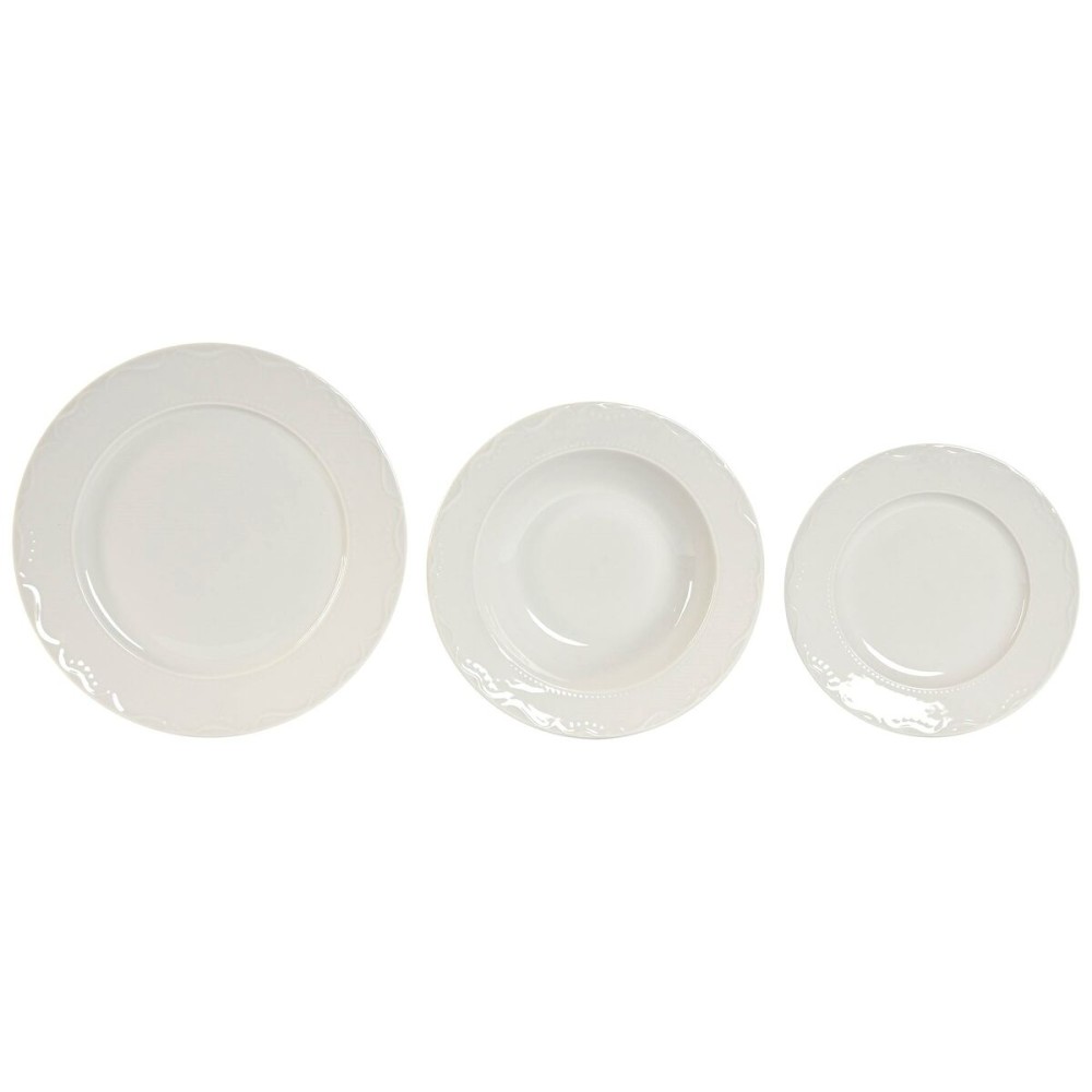 Service de Vaisselle Home ESPRIT Blanc Porcelaine 27 x 27 x 2 cm 18 Pièces