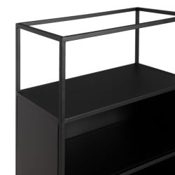 Étagère BRICK 55 x 30 x 132 cm Verre Noir Métal