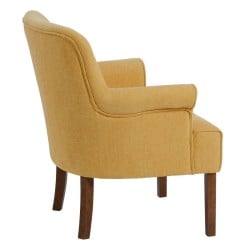 Armchair 77 x 64 x 88 cm Synthetic Fabric Wood Mustard