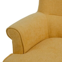 Armchair 77 x 64 x 88 cm Synthetic Fabric Wood Mustard