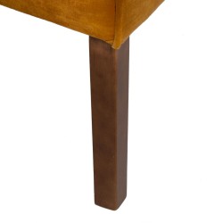 Armchair 77 x 64 x 88 cm Synthetic Fabric Wood Ocre