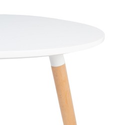 Dining Table White MDF Wood 60 x 60 x 74 cm