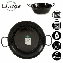 Deep Pan with Handles Black Enamelled Steel