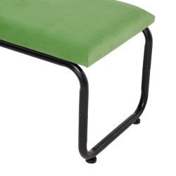 Bench 110 x 40 x 68 cm Synthetic Fabric Metal Green