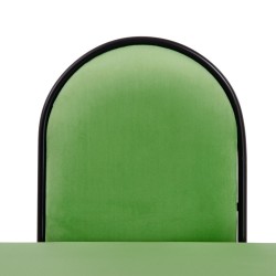 Bench 110 x 40 x 68 cm Synthetic Fabric Metal Green