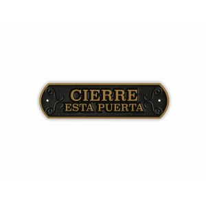 Badge Magnet & Steel Cierre esta puerta 24 x 7,2 cm