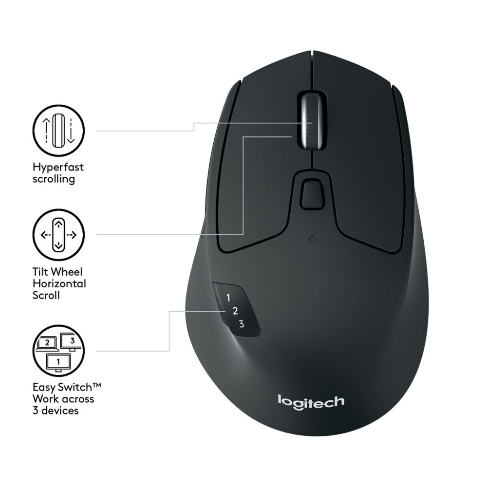 Schnurlose Mouse Logitech 910-004791 Schwarz