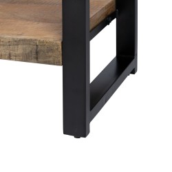 Side table MANGO 100 x 40 x 60 cm Natural Black Wood Iron