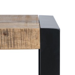 Table d'appoint MANGO 100 x 40 x 60 cm Naturel Noir Bois Fer