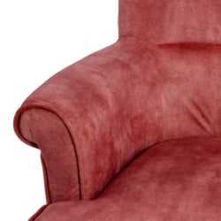 Armchair 77 x 64 x 88 cm Synthetic Fabric Wood Dark Red