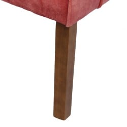 Armchair 77 x 64 x 88 cm Synthetic Fabric Wood Dark Red