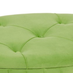 Pouf 80 x 80 x 46 cm Tissu Synthétique Métal Vert