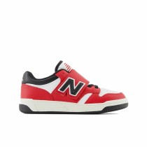 Kinder Sportschuhe New Balance 480 HOOK LOOP Weiß Rot Tomate