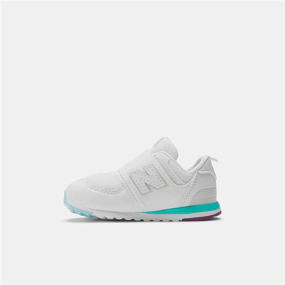 Sports Shoes for Kids New Balance 574 NEW-B HOOK LOOP White