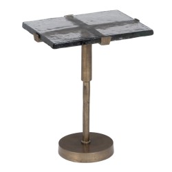 Side table 41 x 31,5 x 49 cm Crystal Golden Metal