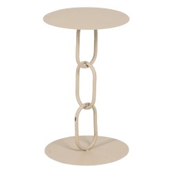 Table d'appoint 30,5 x 30,5 x 50 cm Crème Fer