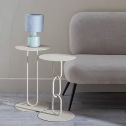 Side table 30,5 x 30,5 x 50 cm Cream Iron