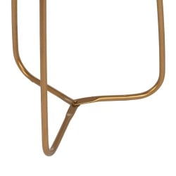 Side table Golden Wood Brown Iron 38 x 38 x 66 cm