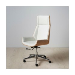 Armchair White Natural Iron 100 % Polyurethane 65 x 66 x 108,5 cm