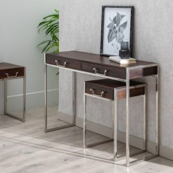 Hall Metal Wood Brown Silver (3 Units)