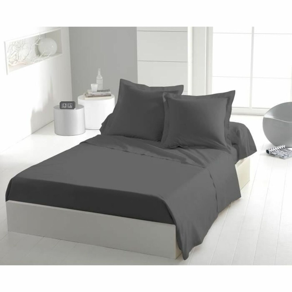 Jeu de draps HOME LINGE PASSION Flat sheet Gris Lit simple 180 x 290 cm