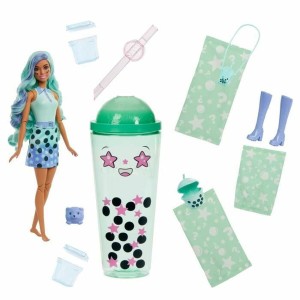 Baby Doll with Accessories Barbie Pop Reveal Scented Doll Bubble Tea Series