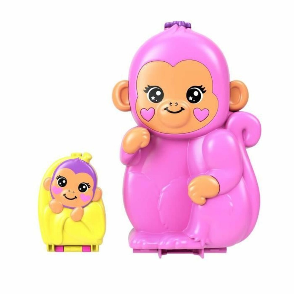 Baby Doll with Accessories Polly Pocket Mommy Monkey and Baby