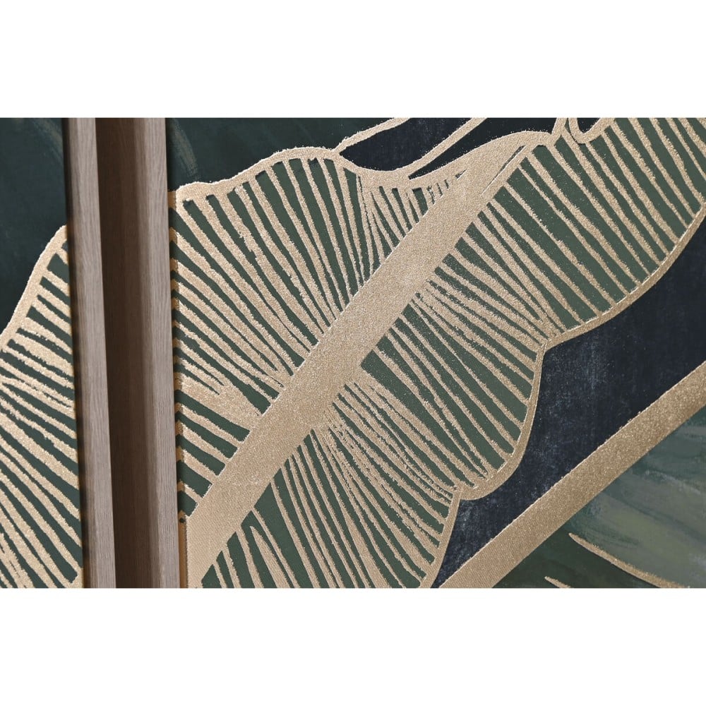 Satz mit 3 Bildern Home ESPRIT Palmen Tropical 180 x 4 x 120 cm (3 Stücke)