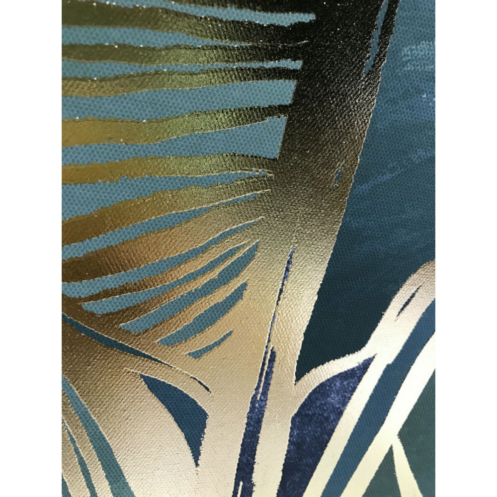 Satz mit 3 Bildern Home ESPRIT Palmen Tropical 180 x 4 x 120 cm (3 Stücke)