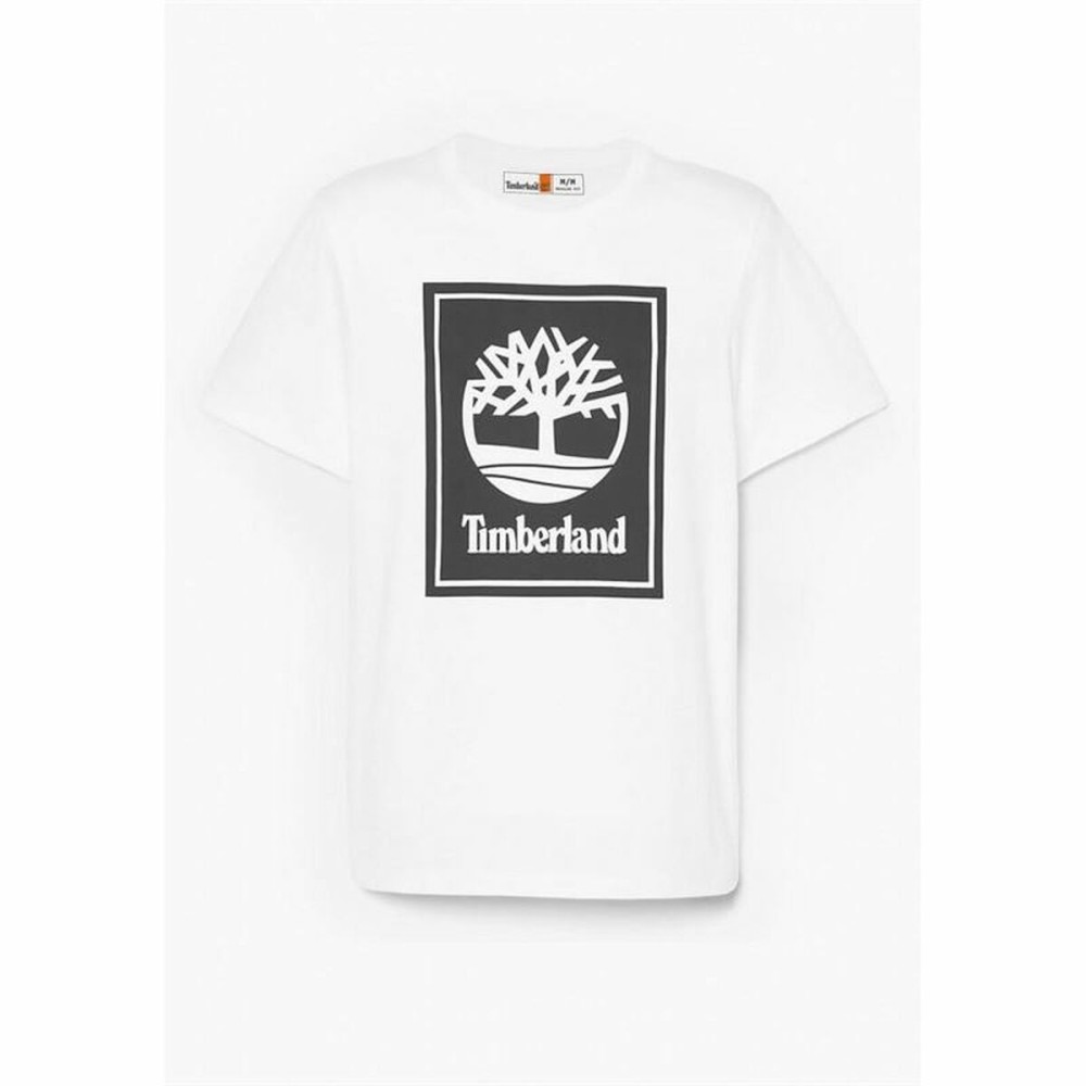 Herren Kurzarm-T-Shirt Timberland Stack Logo Weiß