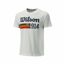 Herren Kurzarm-T-Shirt Wilson Script 14 Weiß