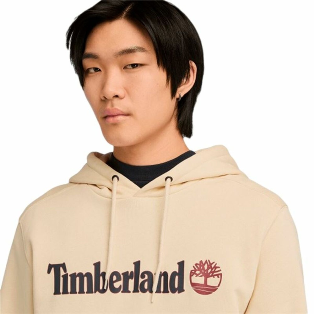 Herren Sweater mit Kapuze Timberland Kennebec River Linear Logo Beige