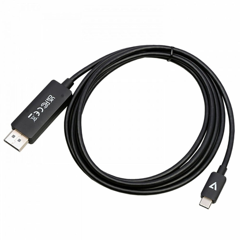 Adaptateur USB-C vers DisplayPort V7 V7USBCDP14-2M Noir 2 m 8K Ultra HD