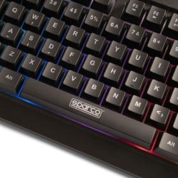 Clavier pour jeu Sparco SPMEMKEYBOARD Espagnol Qwerty