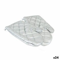 Gant à Four Quttin Argenté 25 x 16 x 24 cm Lot 2 Pièces (24 Unités)