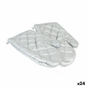 Gant à Four Quttin Argenté 25 x 16 x 24 cm Lot 2 Pièces (24 Unités)