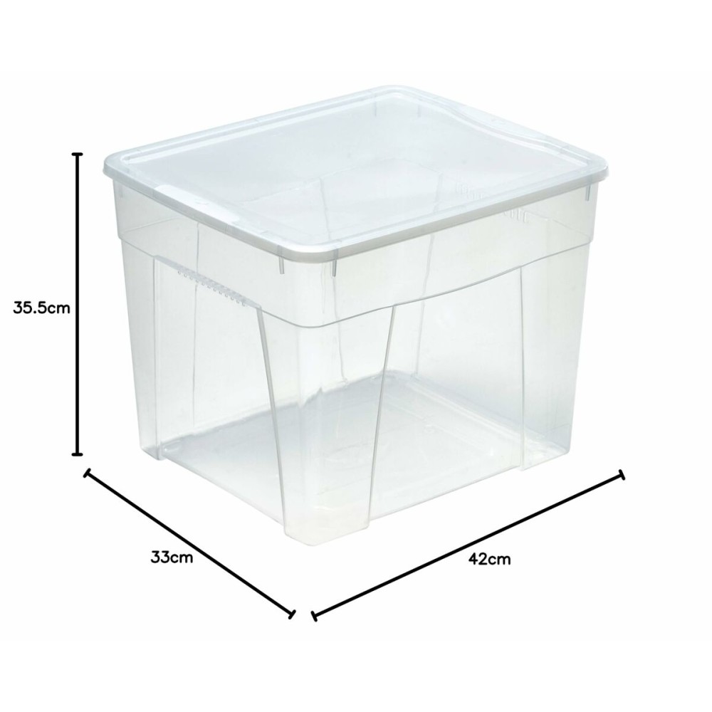 Container-Eimer Mondex space box 4 h 34,5l Durchsichtig Polypropylen 34,5 L 42 x 35 x 33 cm