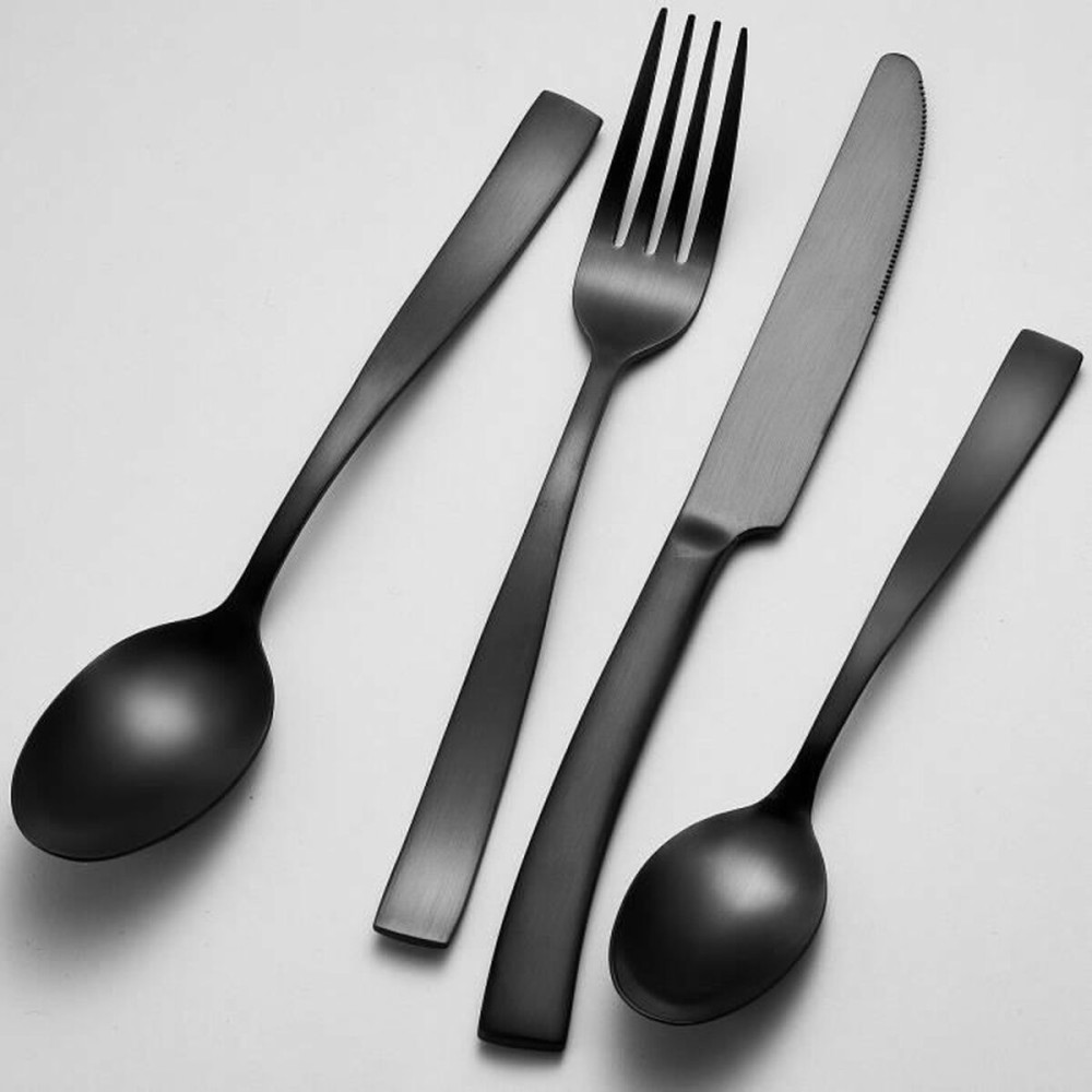 Cutlery Arthur Martin AM5136 Black Stainless steel 24 Pieces