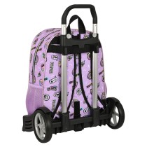 School Rucksack with Wheels Monster High Best boos Lilac 33 x 42 x 14 cm