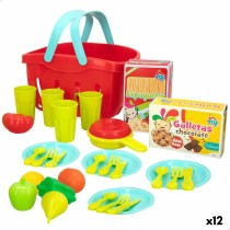 Kit aus Spielzeuglebensmittel Colorbaby Geschirr und Küchenutensilien 33 Stücke (12 Stück)