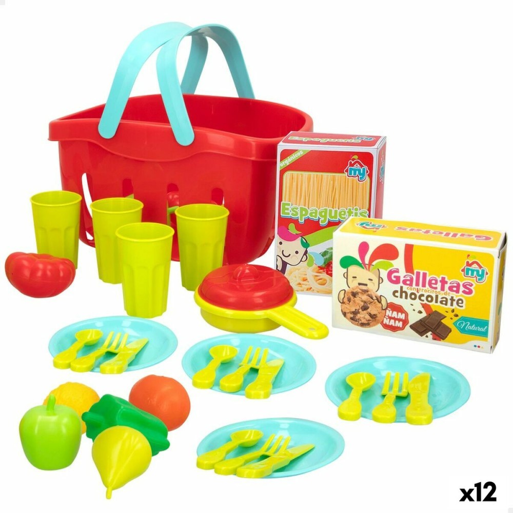 Toy Food Set Colorbaby Kitchenware and utensils 33 Pieces (12 Units)