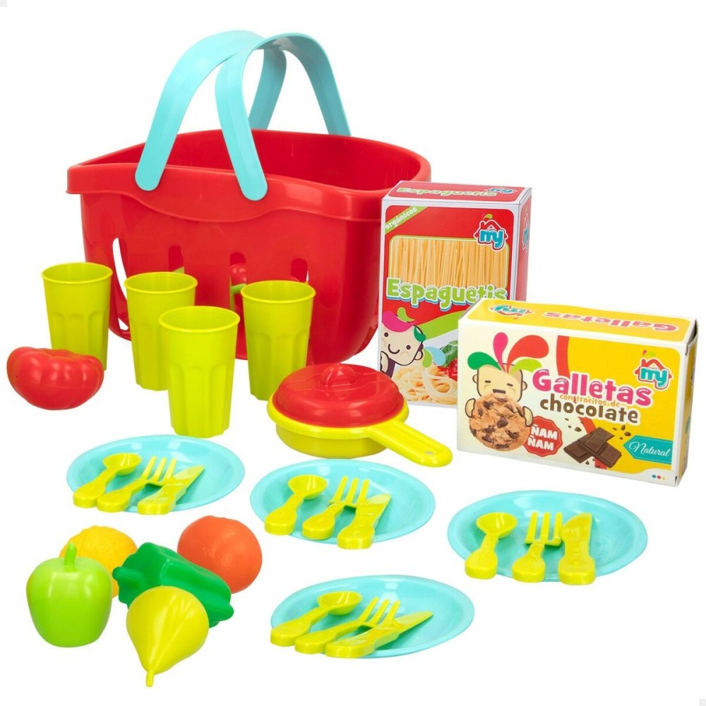 Toy Food Set Colorbaby Kitchenware and utensils 33 Pieces (12 Units)