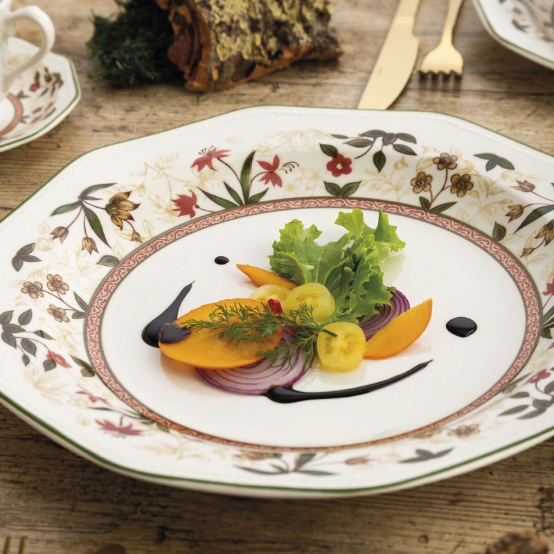 Assiette creuse Queen´s By Churchill Assam Floral Céramique Vaisselle Ø 20,5 cm (6 Unités)